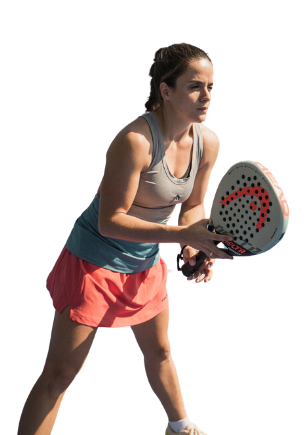 Woman holding the Head Delta Motion (2022) padel racket. Available at ThePadelShop.co.nz