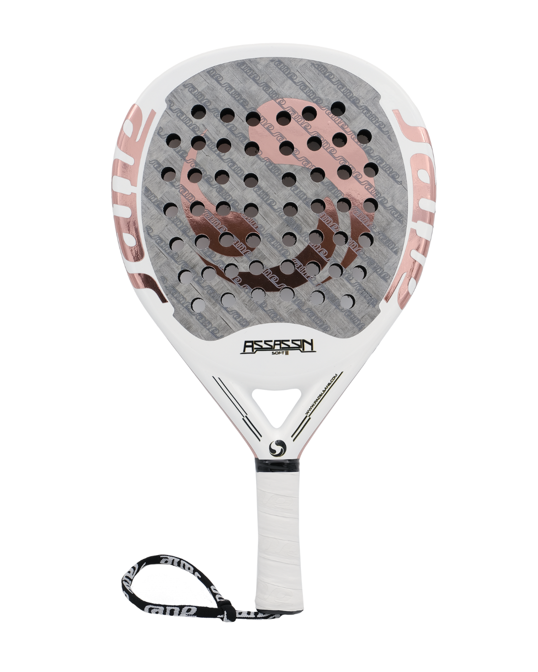 Front image of the SANE Assassin Soft ll padel racket that is now available in New Zealand from ThePadelShop.co.nz