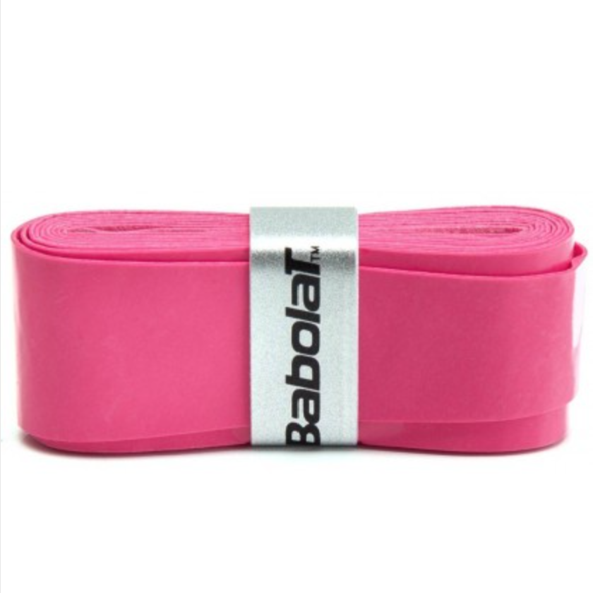 Pink BABOLAT overgrip for a padel racket
