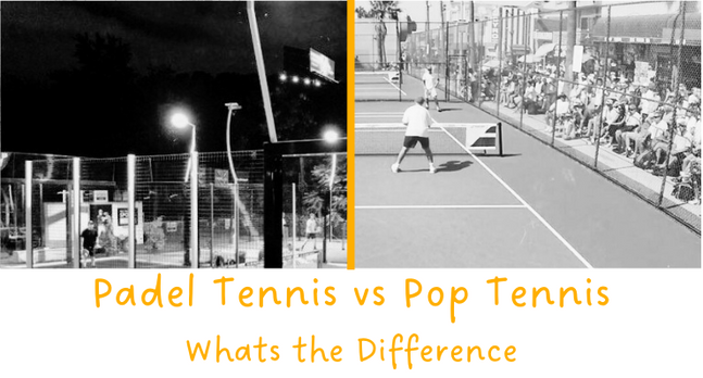 Padel Tennis vs Pop Tennis b&w comparison - Shop Padel Gear NZ