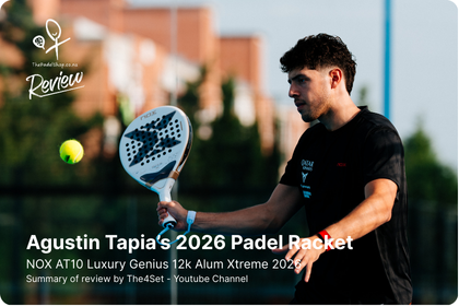 a padel racket review of Agustin Tapia's NOX 2026 AT10 Luxury Genius 12K Alum Xtreme padel racket soon to be available in New Zealand from ThePadelShop.co.nz
