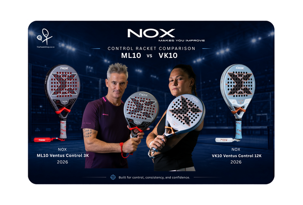 Compare the NOX VK10 12k and the ML10 3K 2026 Padel Rackets for New Zealand Padel players