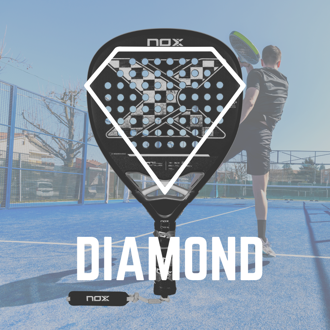 Black, diamond shaped, Nox padel racket, NZ - ThePadelShop.co.nz