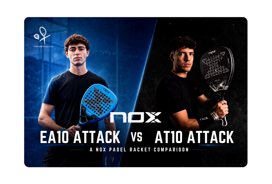 Comparison of the Nox AT10 2026 and the NOX EA10 Attack Padel rackets