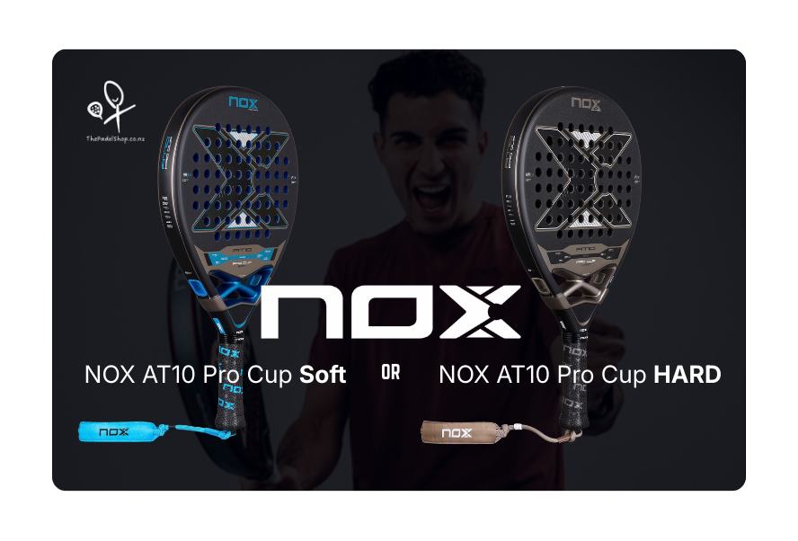 Comparison of the Nox AT10 Pro Cup Soft vs the NOX AT10 pro Cup HARD 2026 padel rackets