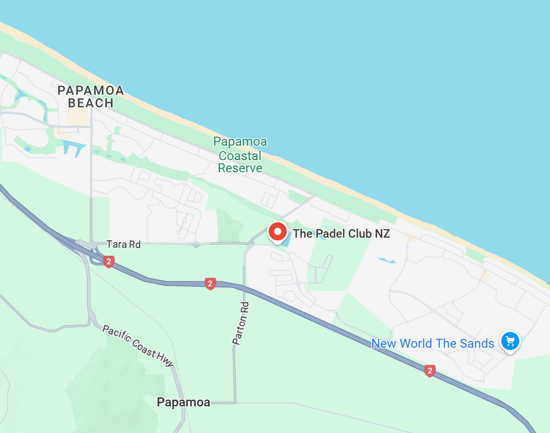 Map Location of the Padel Club NZ Papamoa - ThePadelShop.co.nz