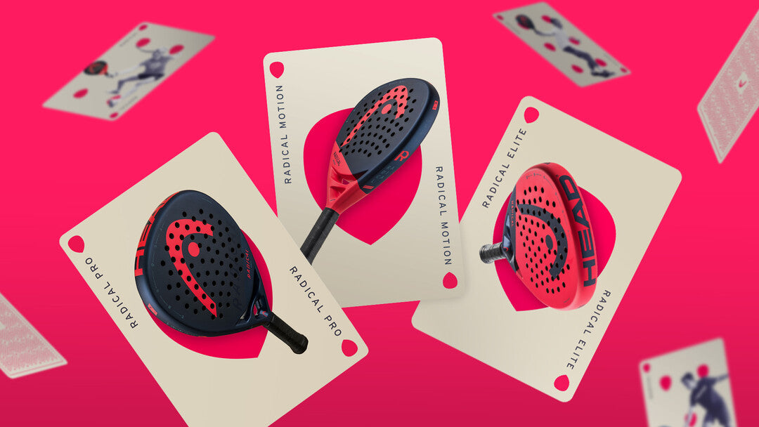 Head Radical Pro, Motion, and Elite padel rackets, available at ThePadelShop.co.nz