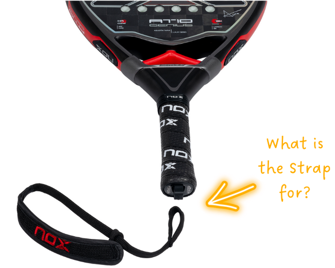 A Nox Smartstrap for a padel racket sold in New Zealand by ThePadelShop.co.nz