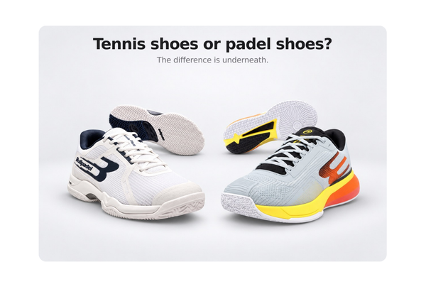 A blog providing more insight into the differences between Tennis Shoes and Padel Shoes for the use in playing padel