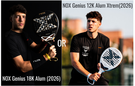 A blog comparing the 2026 NOX Genius 18K Alum and the Nox Genius 12K Alum Xtrem