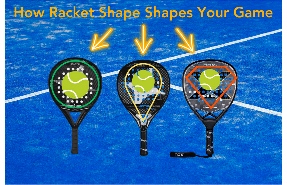3 Padel Rackets over blue padel court - Shop padel NZ at ThePadelShop.co.nz