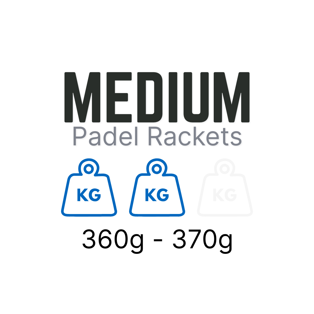 Padel Racket Weight Medium Weight Padel Rackets - 360 to 370 grams – ThePadelShop.co.nz