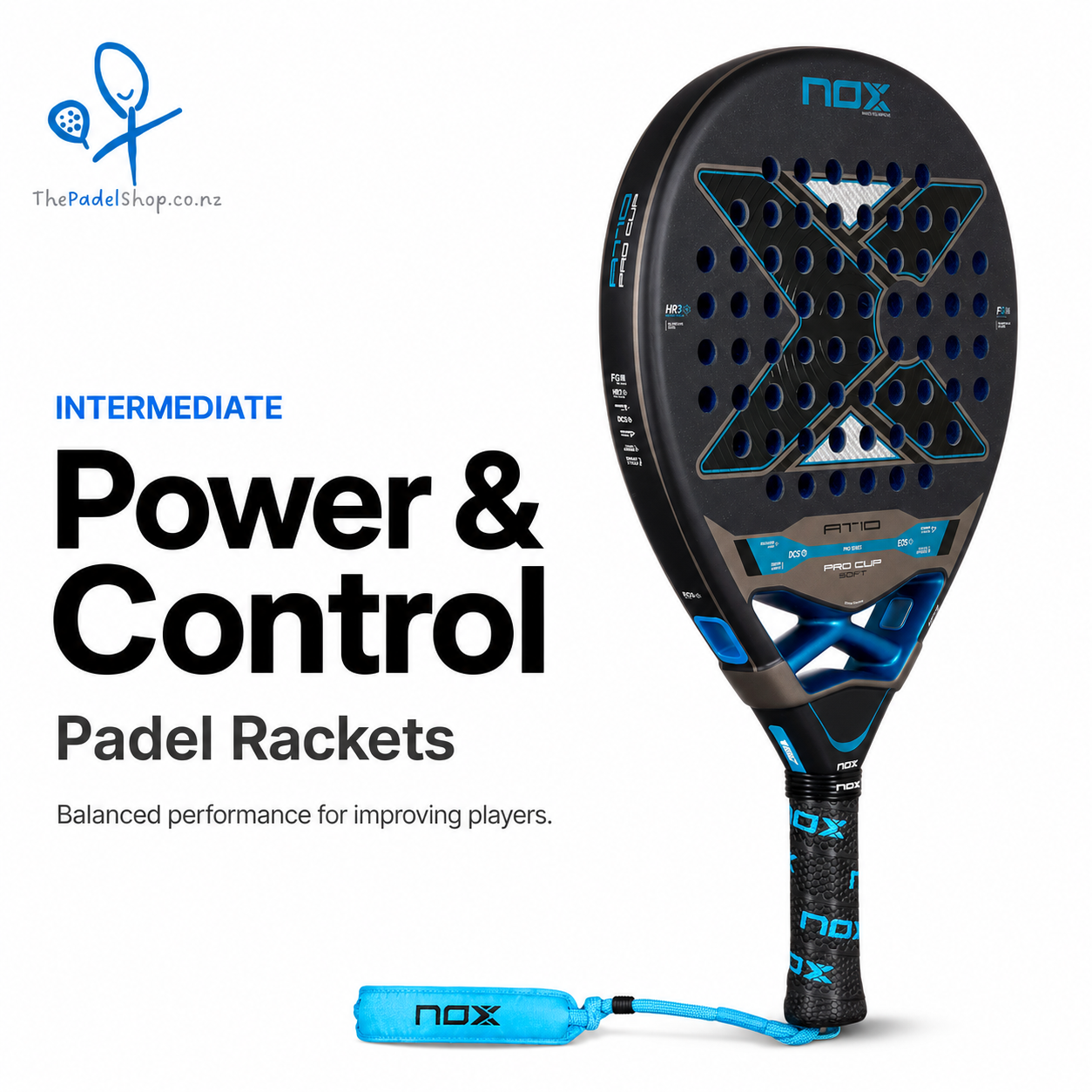 Intermediate | POWER & CONTROL Padel Rackets – ThePadelShop.co.nz