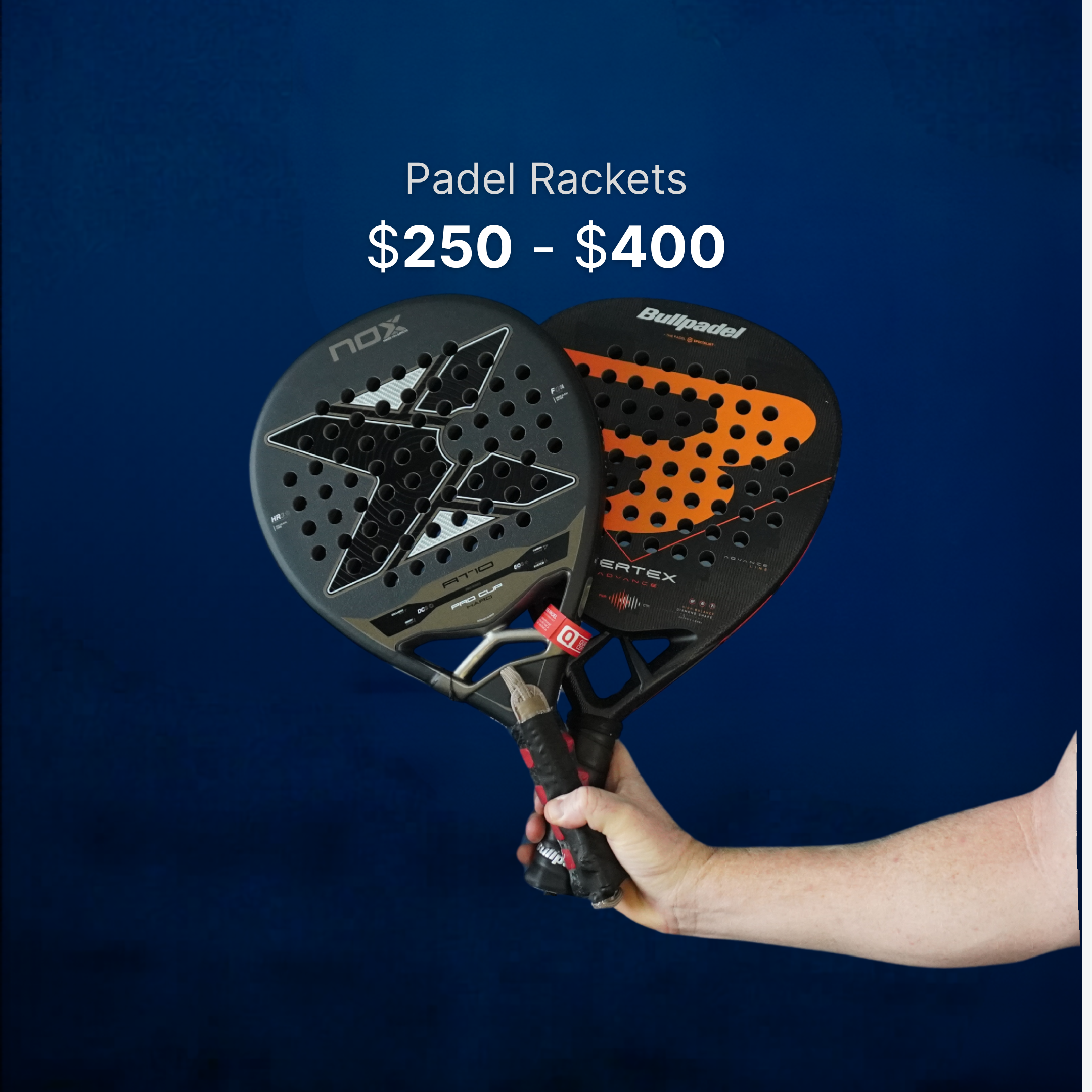 Padel Rackets in New Zealand between $250 to $400