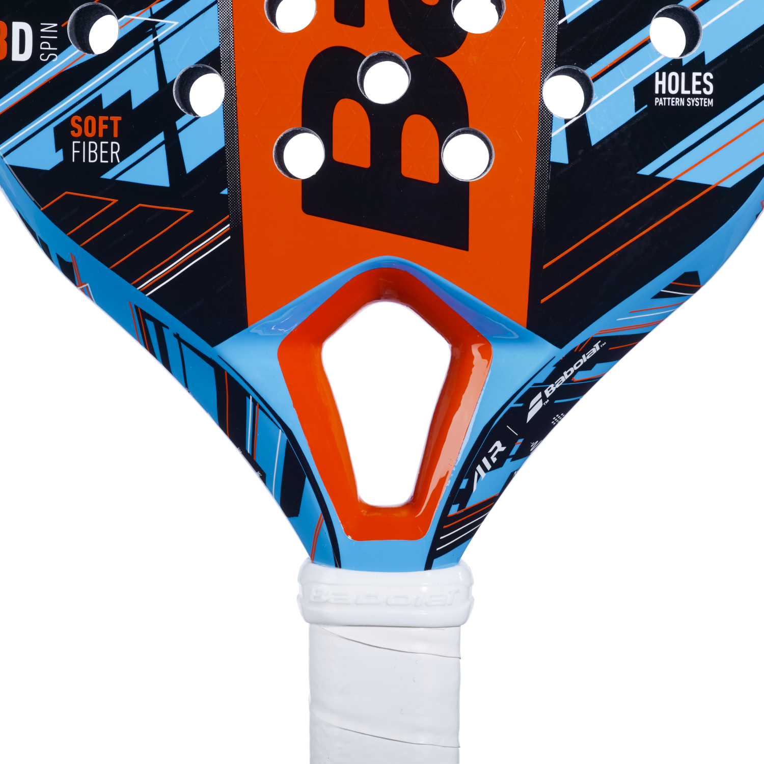 Close up of the Heart of the BABOLAT Air Vertuo 2024 Padel Racquet available in New Zealand from ThePadelShop.co.nz