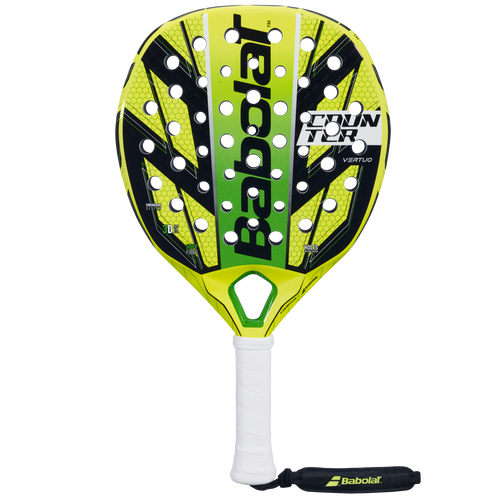 Front image of the BABOLAT Counter Vertuo Padel racket available in New Zealand at ThePadelShop.co.nz