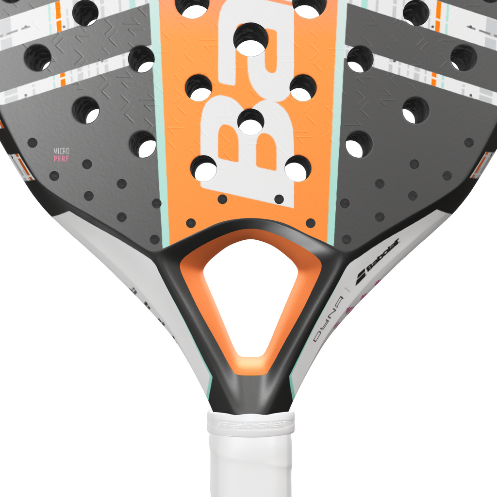 The throat of the BABOLAT Dyna Energy padel racket available for sale in New Zealand at ThePadelShop.co.nz