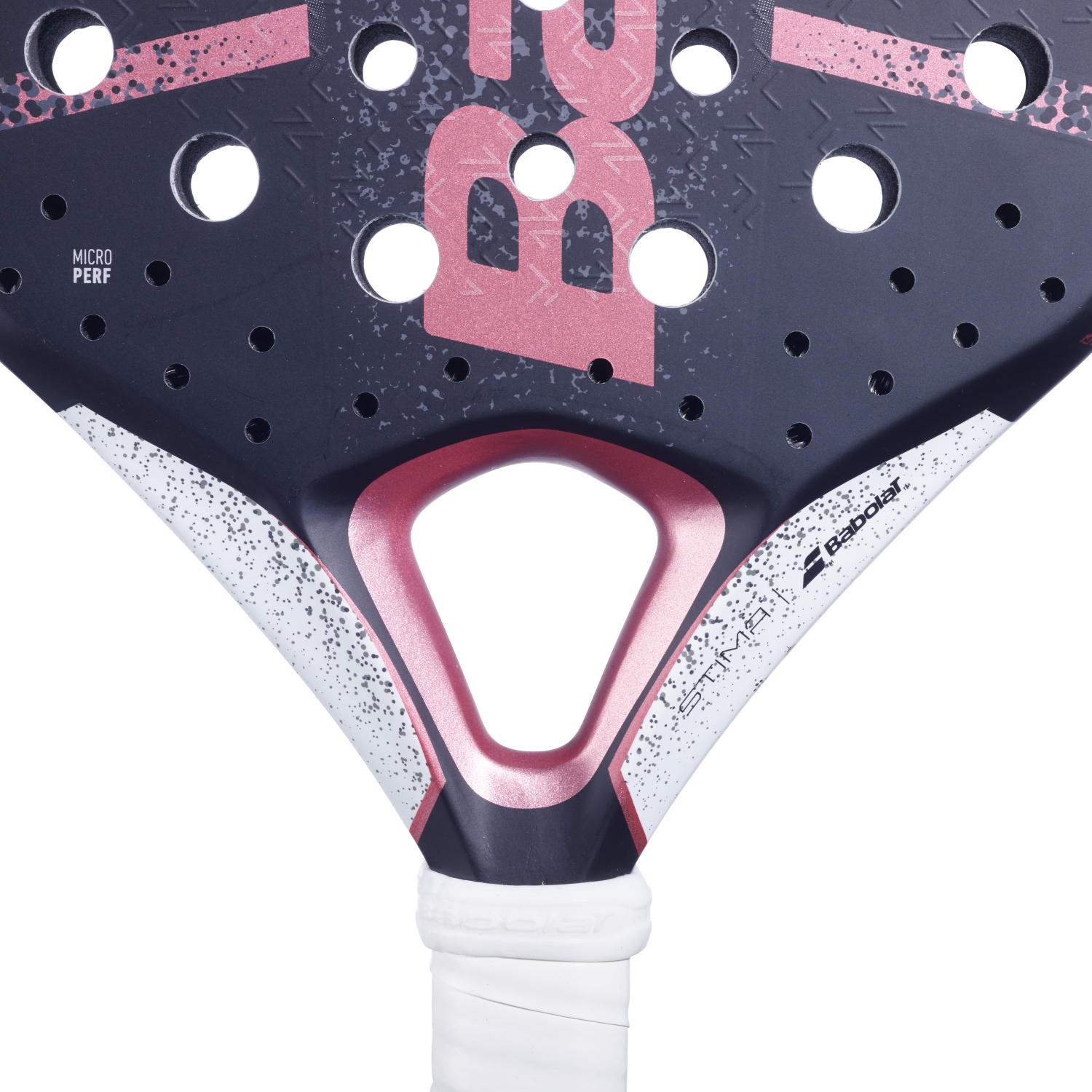 Close up of the heart of the Babolat Stima Spirit padel racket available in New Zealand from ThePadelShop.co.nz