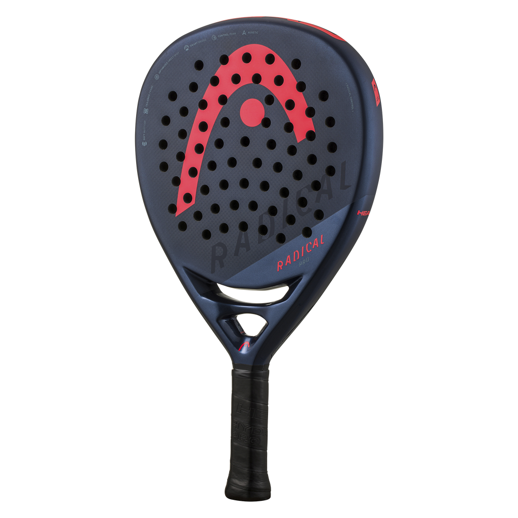 Front on Image of the Head Radical Pro (2024) padel racket. Available at ThePadelShop.co.nz