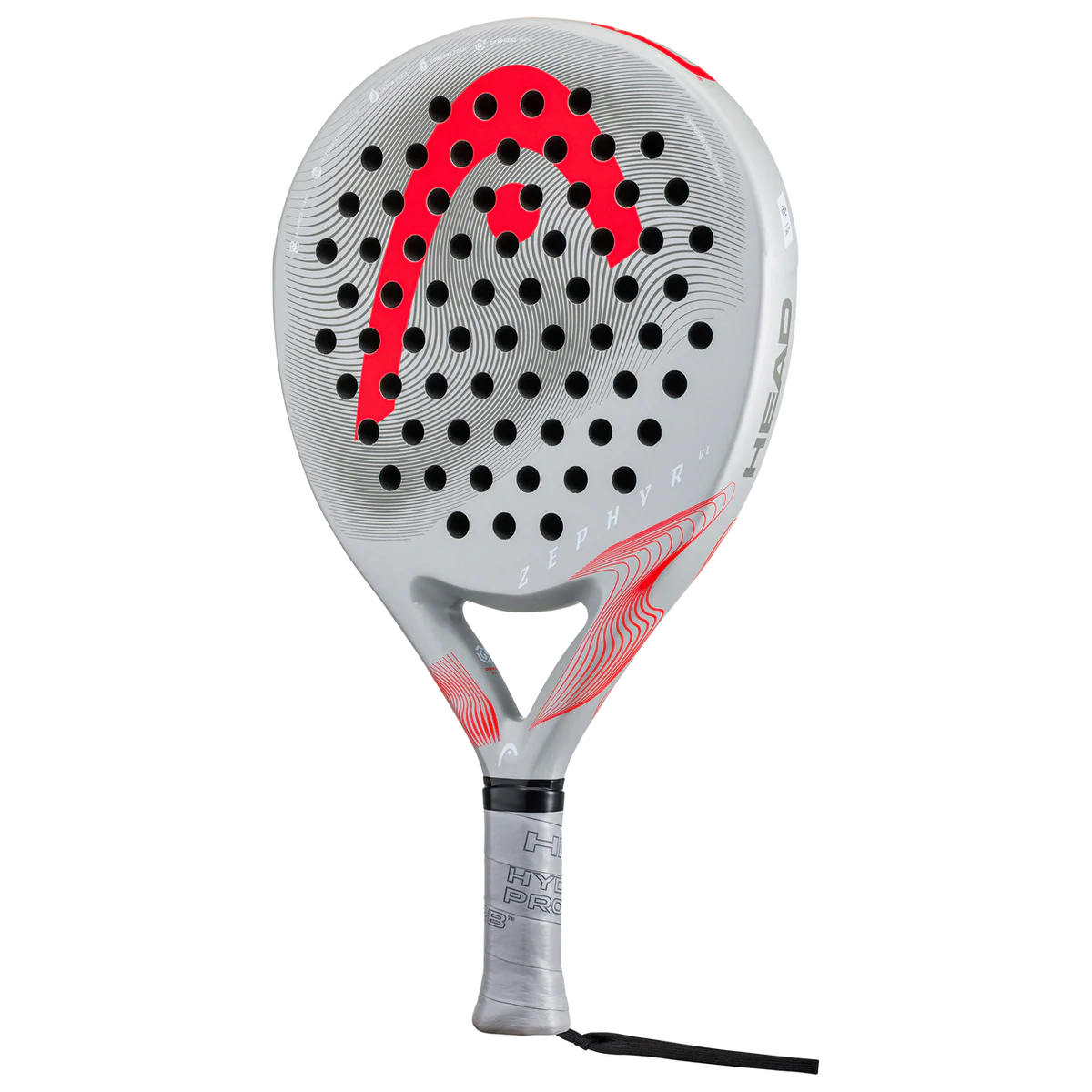 Main Racket image of a Red & Grey head Zephyr Ultra Lite Padel racket on sale from ThePadelShop.co.nz