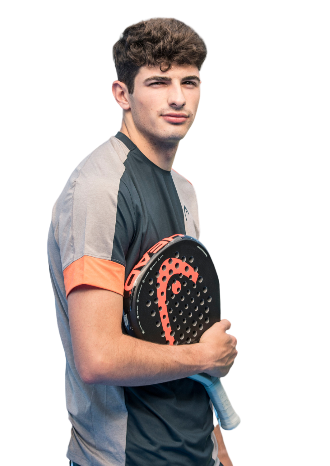 Man holding the Head Delta Pro (2022) padel racket.