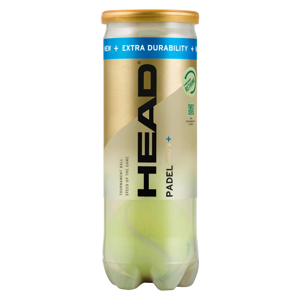 A can of 3 Head Padel Pro S+ padel balls