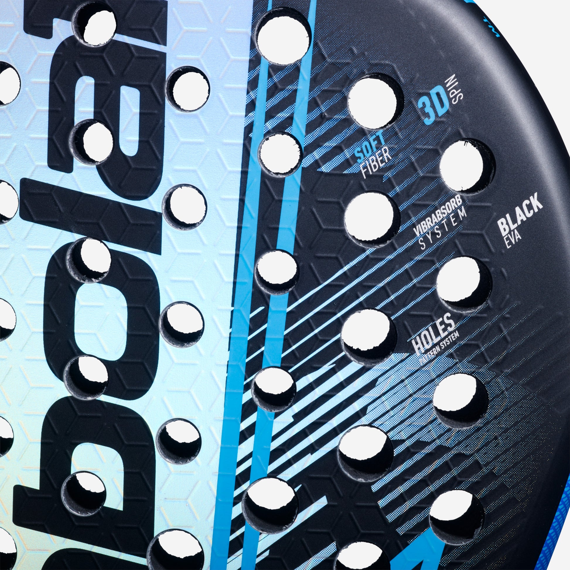 Close up of the face of the Babolat Vertuo 2.6 (2026) padel racket available in New Zealand from ThePadelShop.co.nz