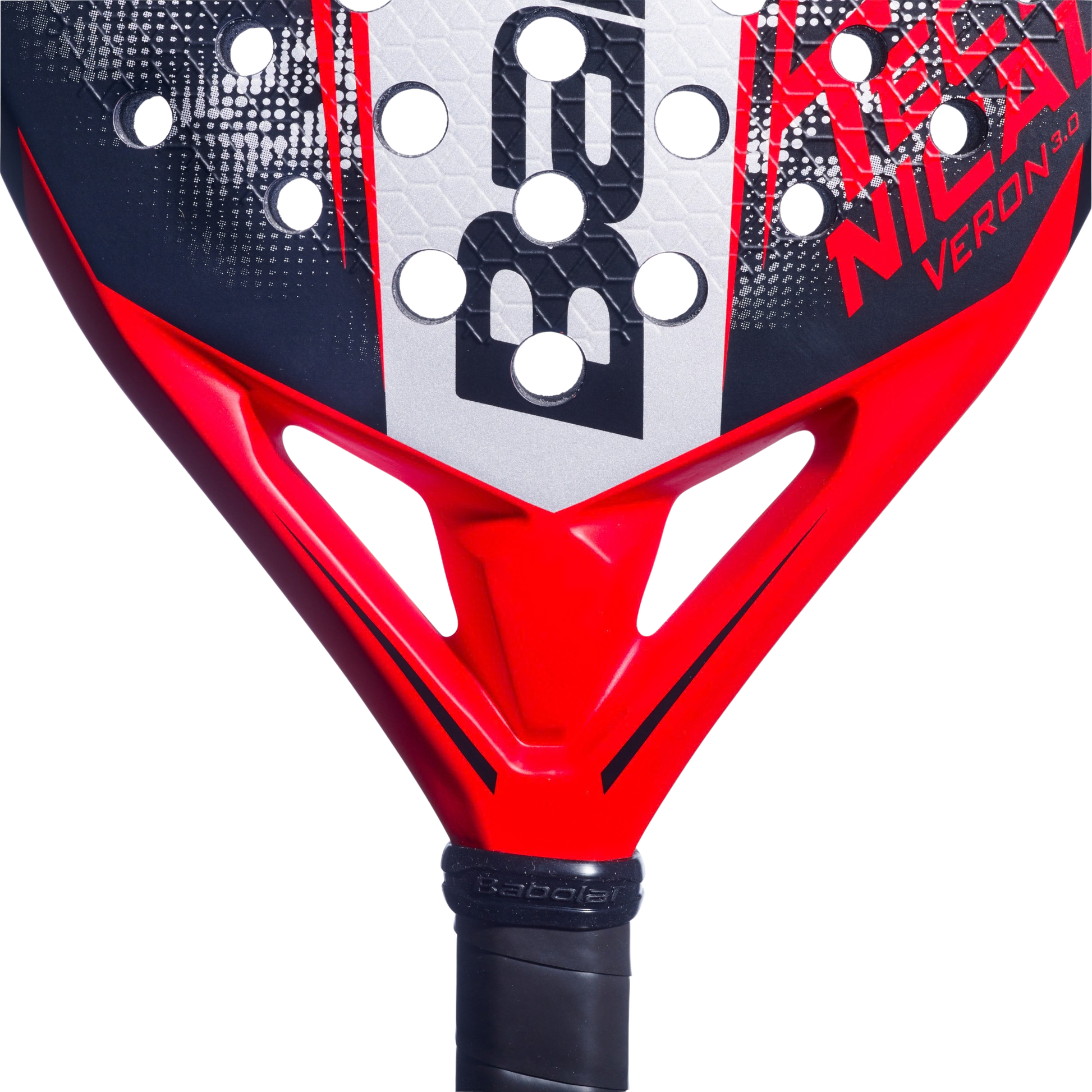 close up of the heart of the Babolat Technical Veron 3.0 (2026) padel racket available in New Zealand from Thepadelshop.co.nz