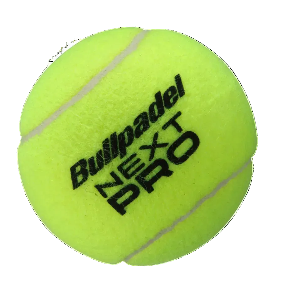 An upclose example off the Bullpadel Next Pro Padel Ball