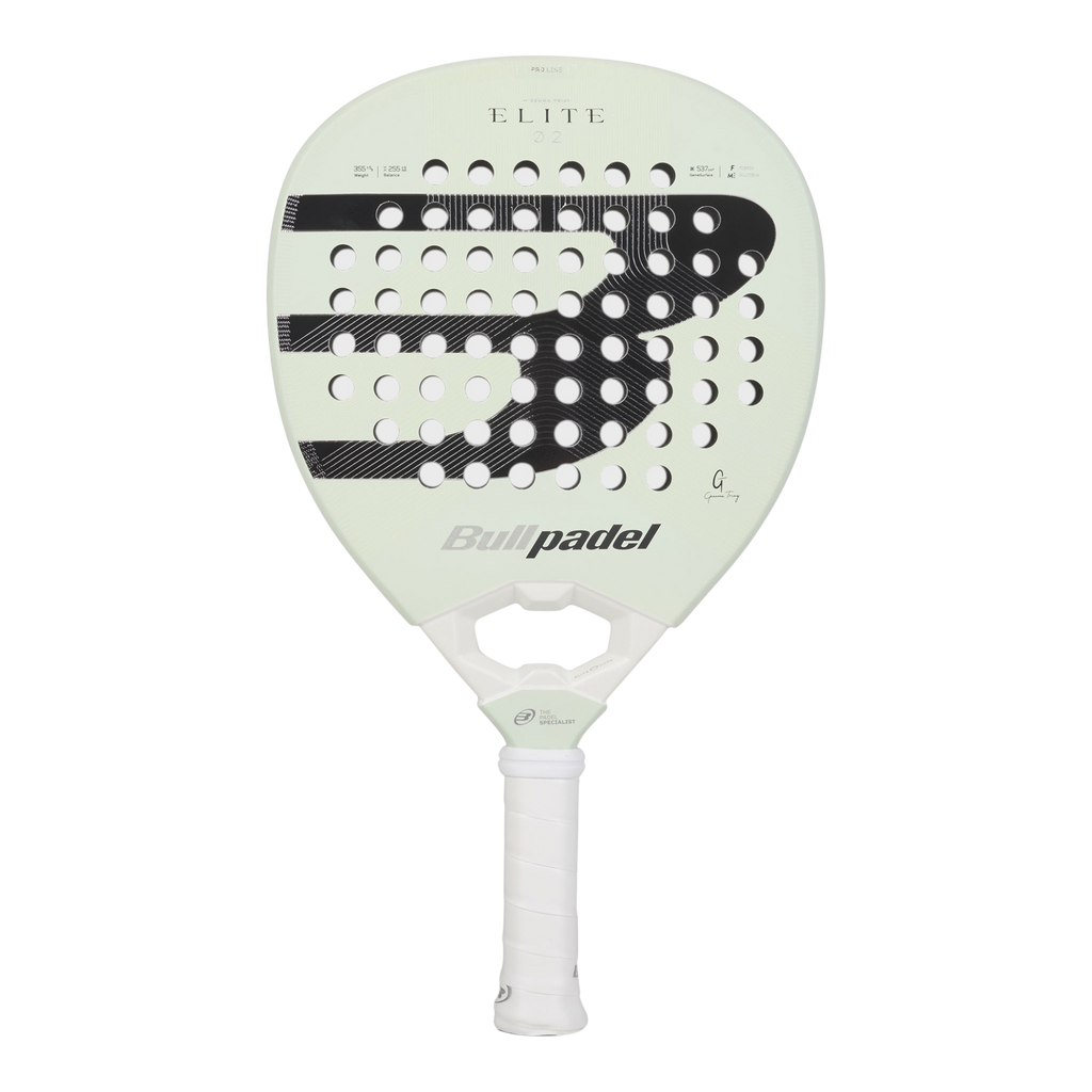 Front on  image of the Bullpadel Elite 02 2027 available in New Zealand from ThePadelShop.co.nz