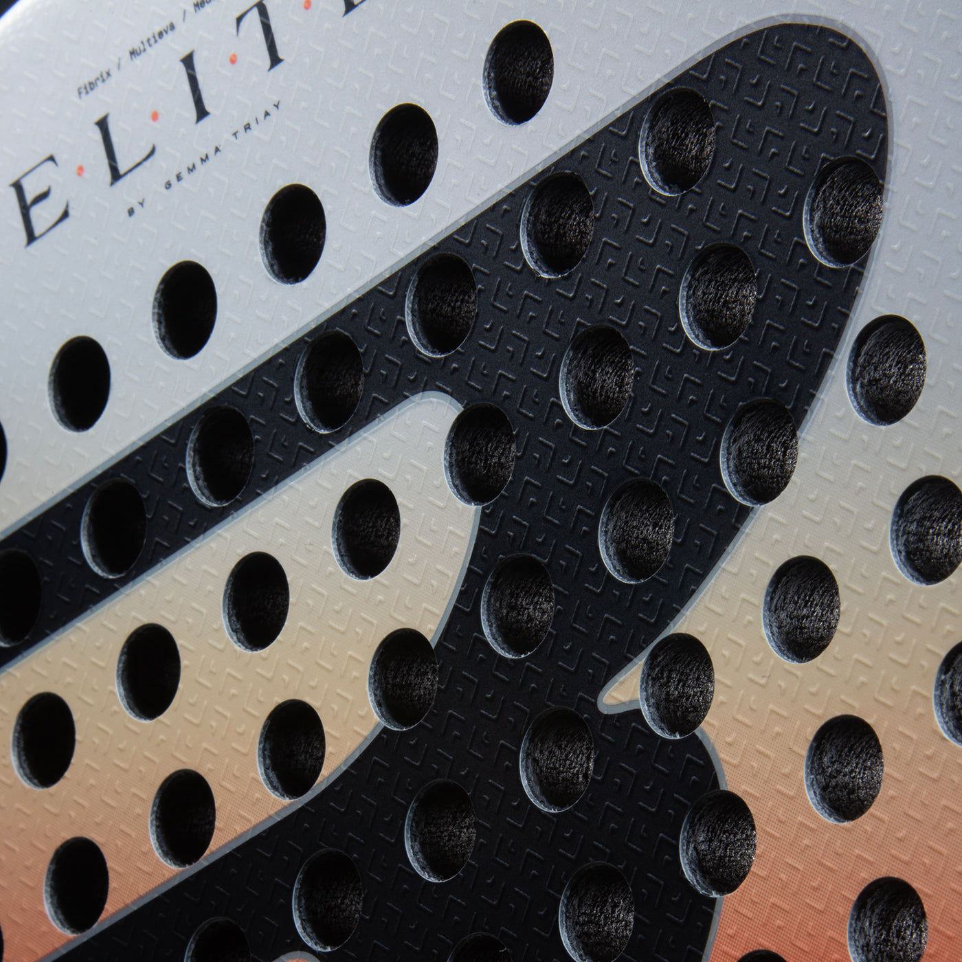 close up of face showing 3d texture of the Bullpadel Elite W 2026 Padel racket available in New Zealand from ThePadelShop.co.nz