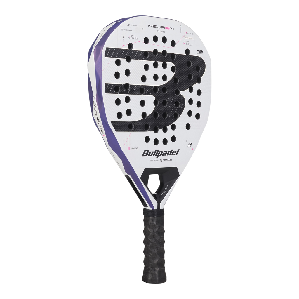 Main image of the Bullpadel Neuron 02 Edge (2027) padel racket available in New Zealand from ThePadelShop.co.nz - White