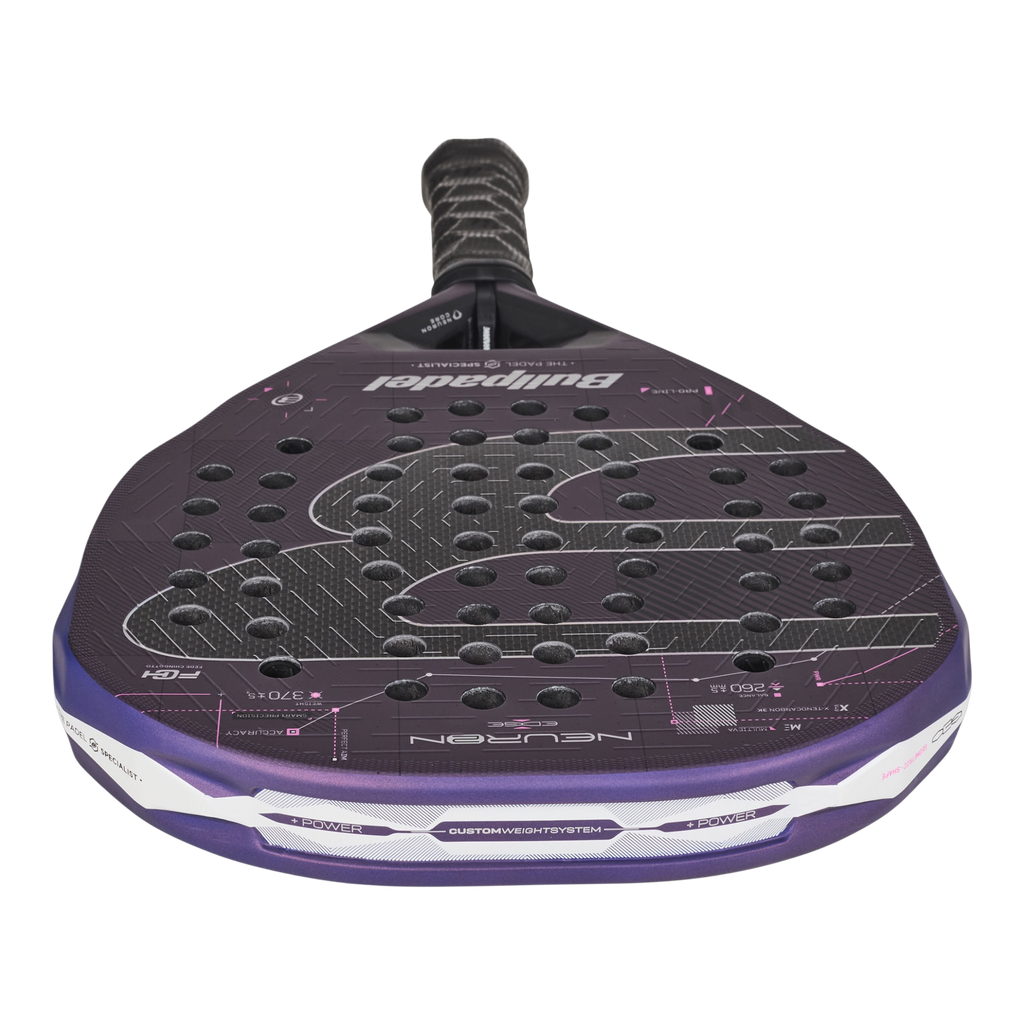 Top image of the Bullpadel Neuron 02 Edge (2027) padel racket available in New Zealand from ThePadelShop.co.nz