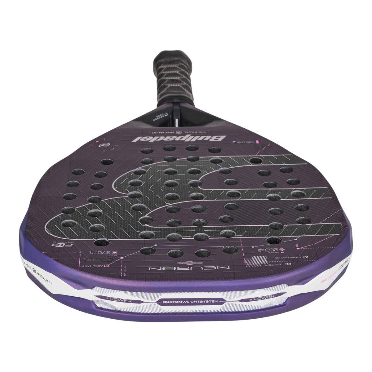 Top image of the Bullpadel Neuron 02 Edge (2027) padel racket available in New Zealand from ThePadelShop.co.nz