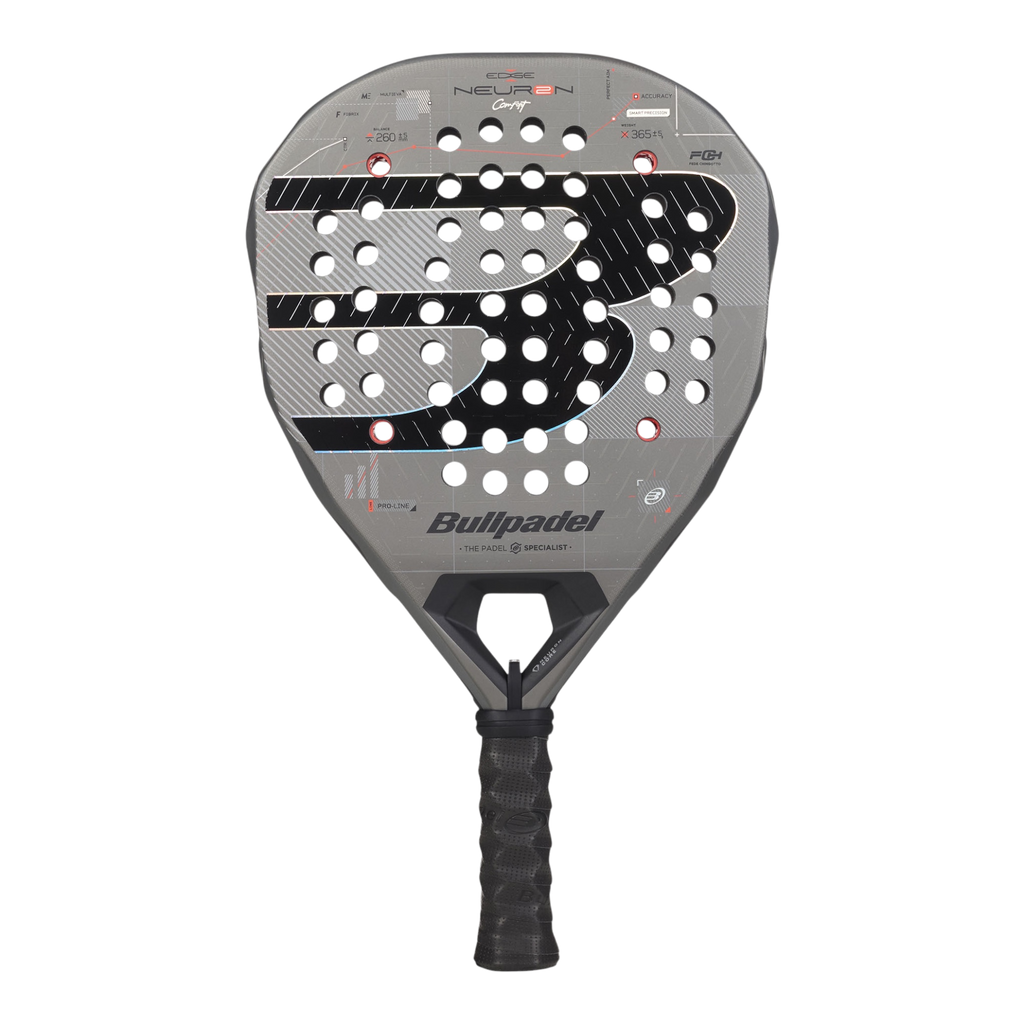 Front image of the Bullpadel Neuron Comfort (2027) padel racket available in New Zealand from ThePadelShopNZ