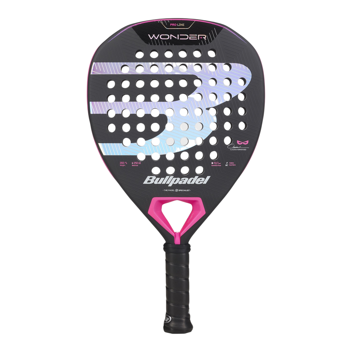 Front mage of the Bullpadel Wonder (2027) Padel racket available in New Zealand from ThePadelShopNZ