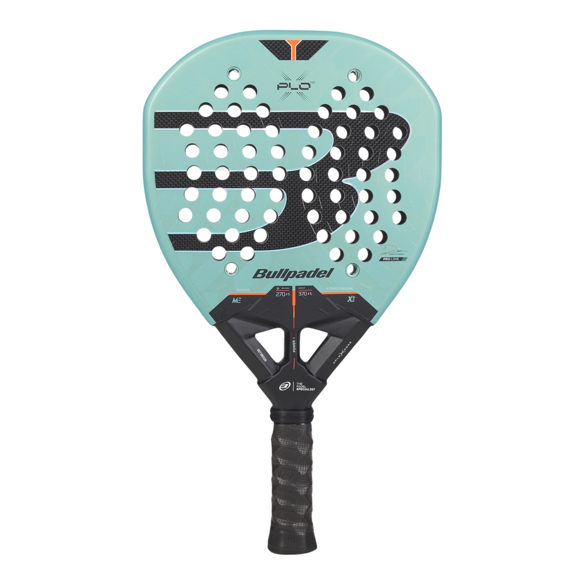 The Front image of the Bullpadel XPLO (2027) Padel racket available in New Zealand from ThePadelShopNZ - Blue
