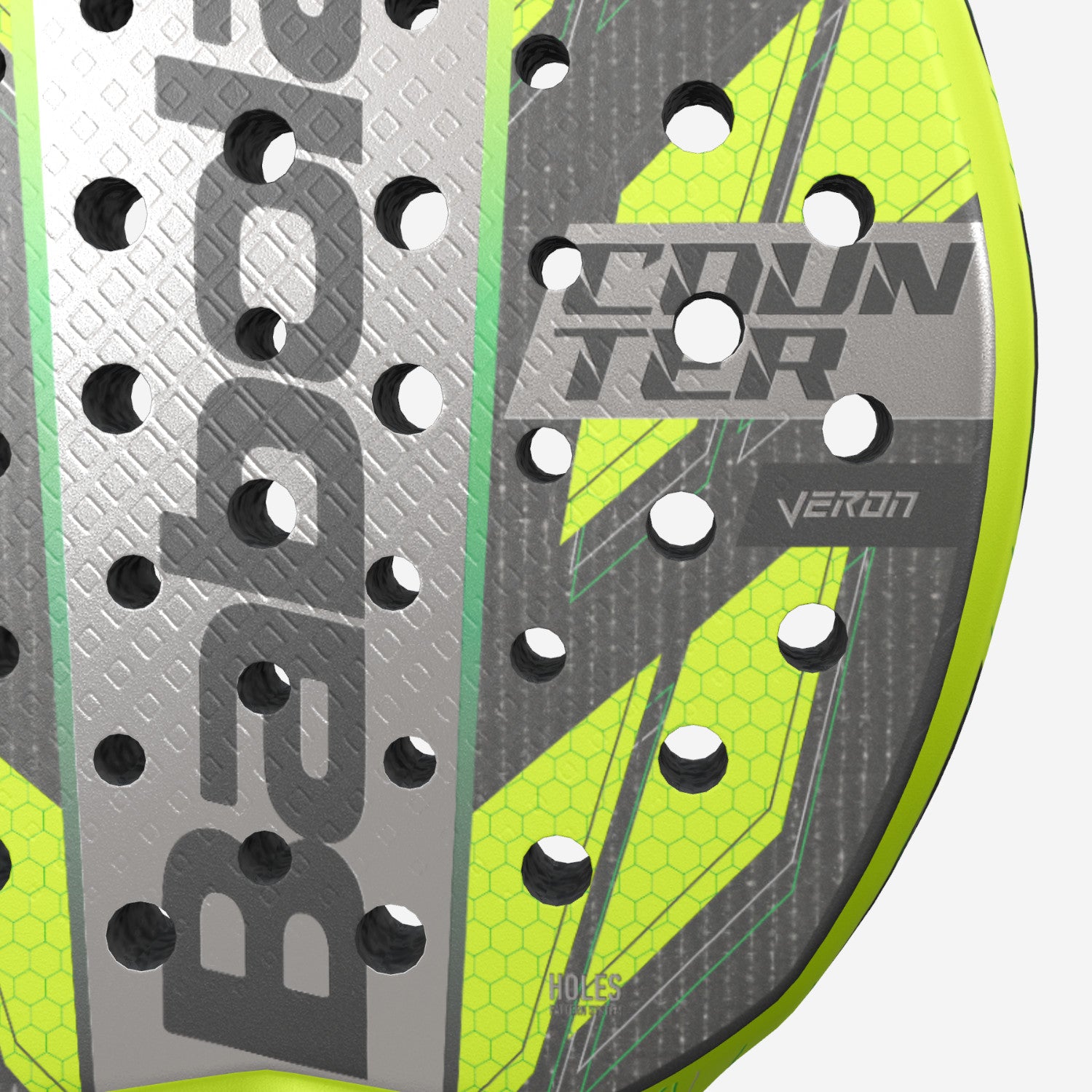 close up of the face of the Babolat Counter Veron 2023 padel racket on sale at Thepadelshop.co.nz