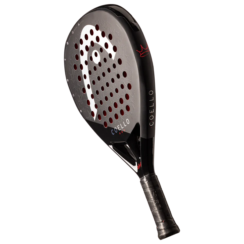 tilted image of the HEAD Coello Pro 2025 padel racket available in New Zealand from ThePadelShop.co.nz