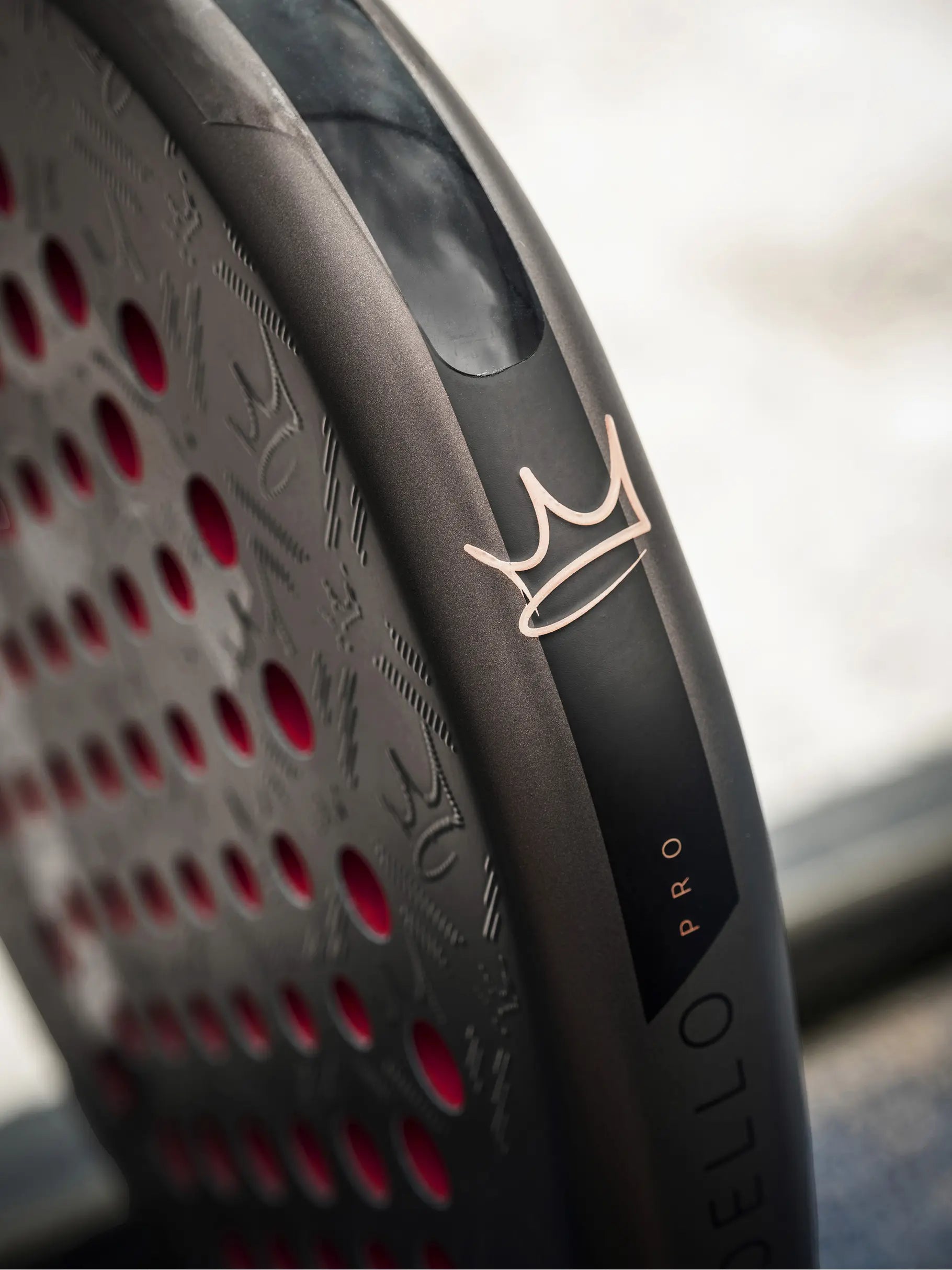 Clos up of the side of the HEAD Coello Pro 2026 Padel racket available in New Zealand from Thepadelshop.co.nz