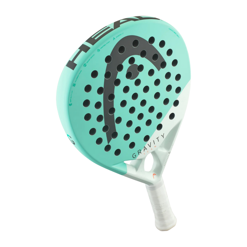 Floating image of the Head Gravity Team 2024 Padel racket available in NZ from ThePadelShop.co.nz