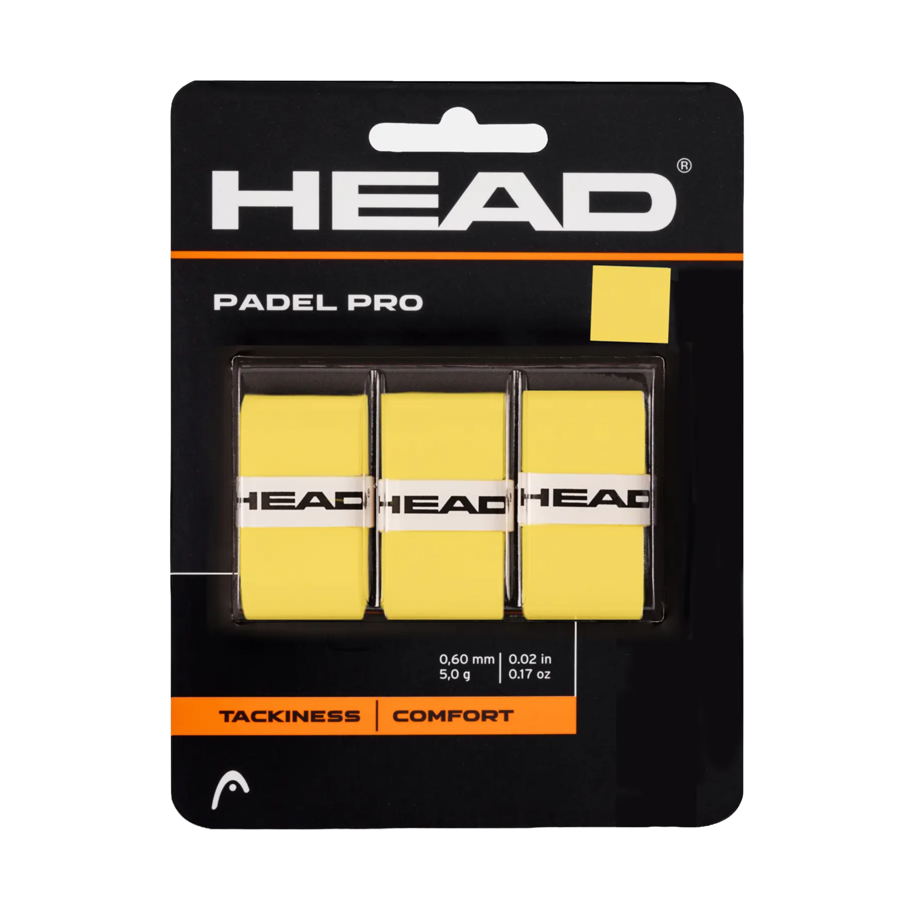 3 pack of Yellow Head padel pro Overgrips