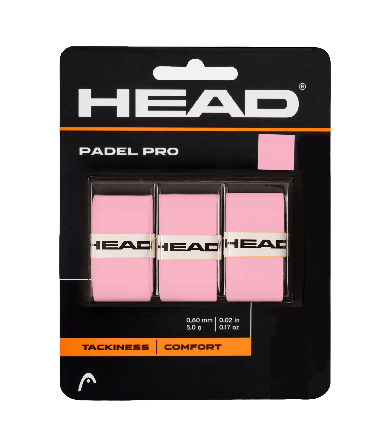 3 pack of Pink Head Padel Pro Overgrips