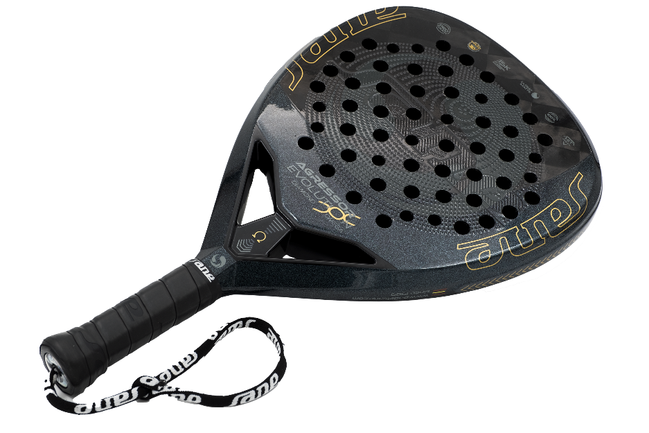 Fun image of the SANE Agressor Evolution Diamond Omega 2025 Padel racket that is on sale at The Padel Shop NZ