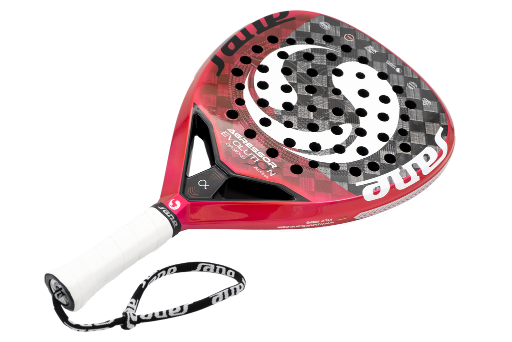 Fun Image of the SANE Agressor Evolution Diamond Alpha (2025) Padel Racket available in New Zeland from ThePadelShop.co.nz