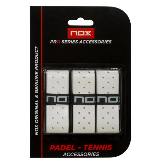 Nox White Perforated Overgrips 3 Pack