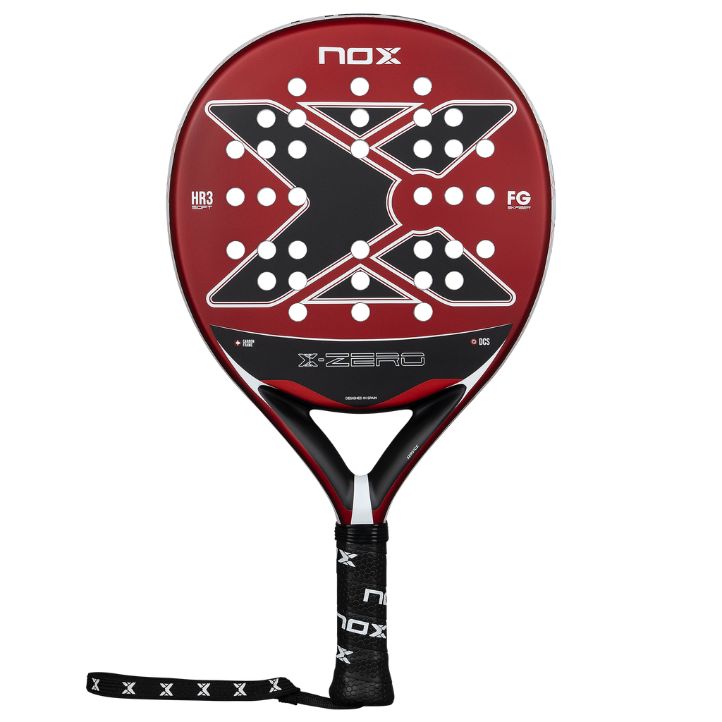 Front Image of the NOX X-Zero Red 2026 Padel Racket available in New Zealand from ThePadelShop NZ