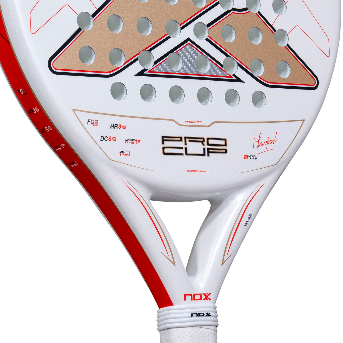 close up of the heart of the NOX ML10 Pro Cup COORP (2027) padel racket by Miguel Lamperti available in New Zealand from ThePadelShop NZ