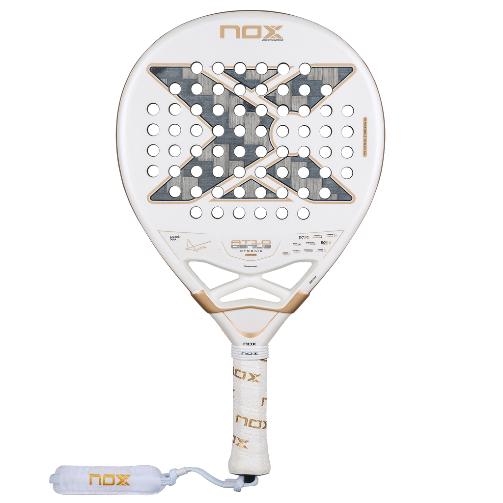 Flat front on image of the NOX AT10 Luxury Genius 12K Alum Xtrem by Agustin Tapia (2026) - Available at ThePadelShop.co.nz