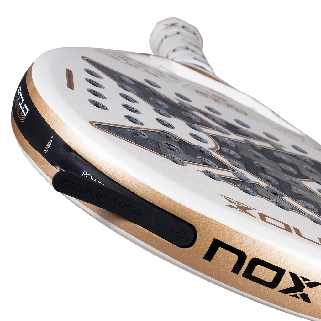 Top down view of the NOX AT10 Luxury Genius 12K Alum Xtrem (2026) Padel Racket - Available at ThePadelShop.co.nz